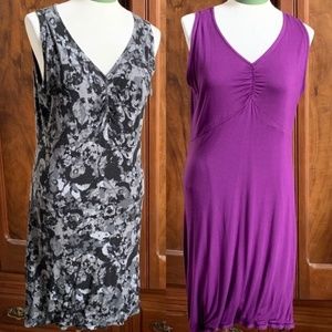 Athleisure Reversible Dress Purple Black Gray
